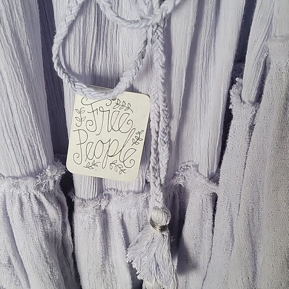 NWT Free People 200 Degree Mini Dress XS Boho CottageCore Sexy Tassel Coquette - Picture 11 of 12